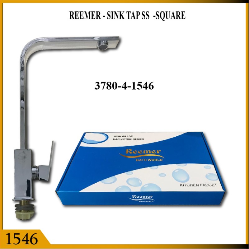 SINK TAP SQ LONG HEAVY CP REEMER (1546)